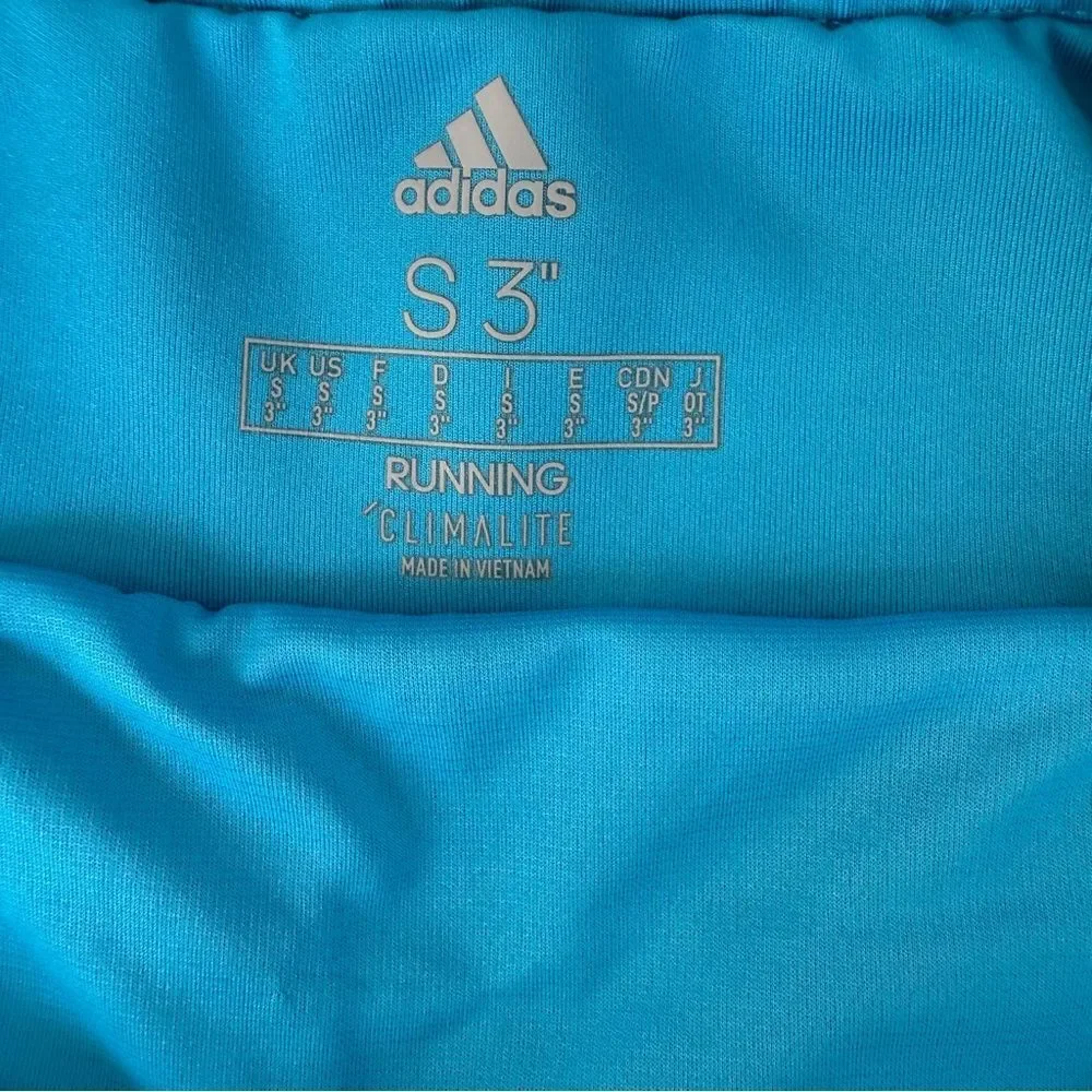 Adidas Blue Athletic Shorts Lightweight Elastic Waist